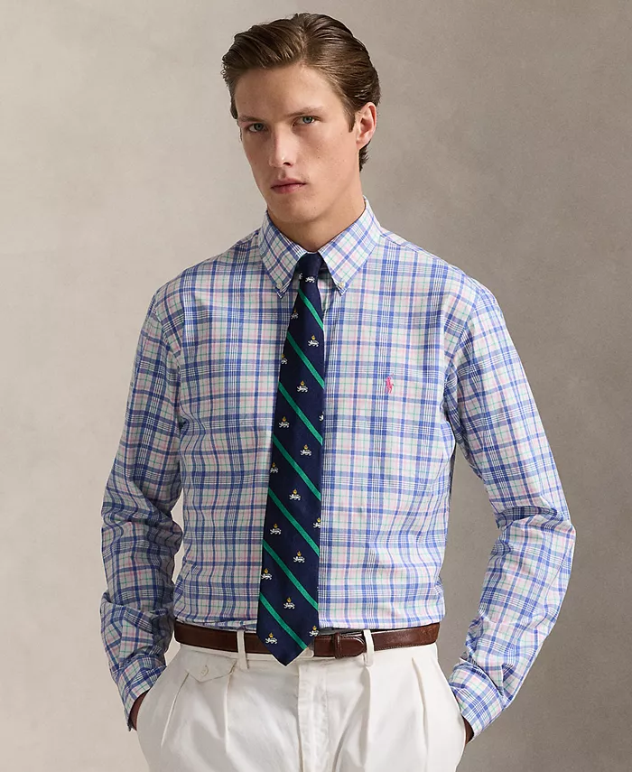 Мужская облегающая рубашка из стрейч-поплина Polo Ralph Lauren, коричневый/бежевый
Мужская облегающая рубашка из стрейч-поплина Polo Ralph Lauren, коричневый/бежевый