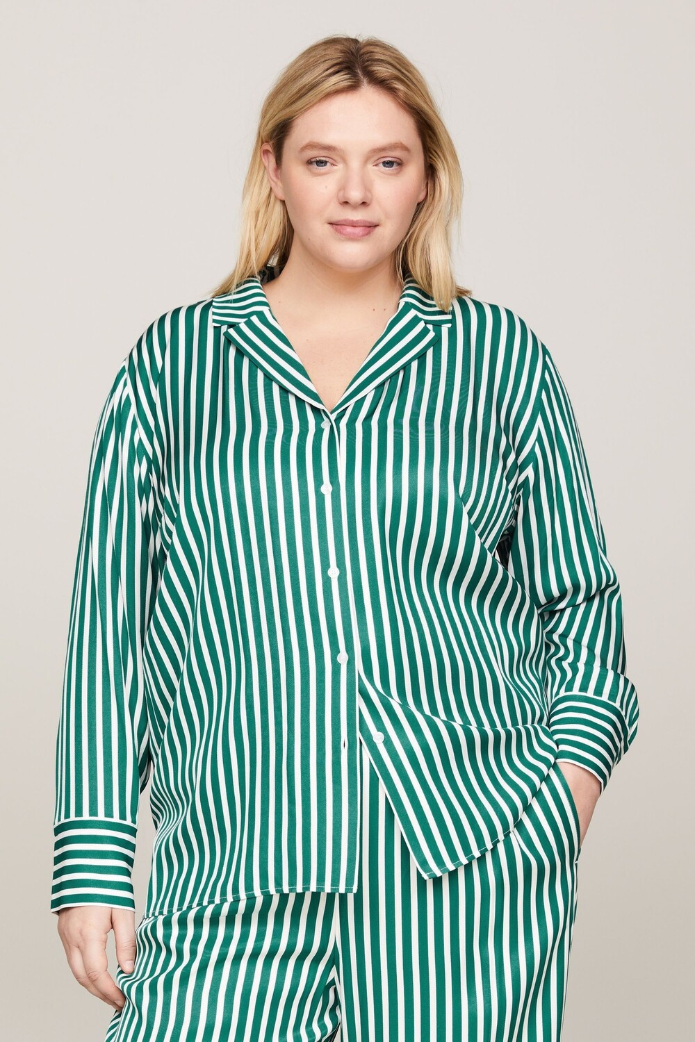 Пижамная рубашка в полоску Tommy Hilfiger, зеленый
Пижамная рубашка в полоску Tommy Hilfiger, зеленый