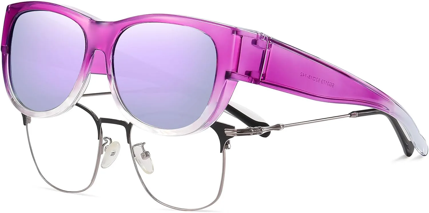 Солнцезащитные очки HAOLOTA Fit Over Glasses для женщин, поляризованные, модные, в форме «кошачьих глаз», с защитой от УФ-излучения, Size M C07 Gradient Purple/Purple
Солнцезащитные очки HAOLOTA Fit Over Glasses для женщин, поляризованные, модные, в форме «кошачьих глаз», с защитой от УФ-излучения, Size M C07 Gradient Purple/Purple