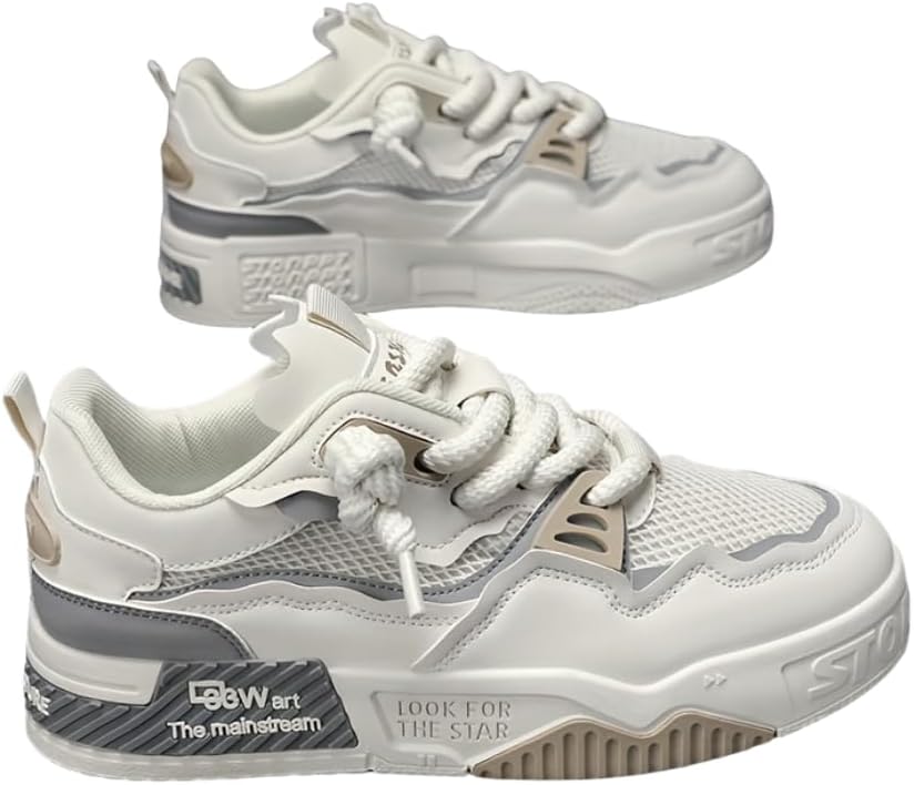 Мужские модные кроссовки, повседневная спортивная обувь, всесезонные низкие с застежкой на шнуровке для ежедневной носки Hhhchpm, бежевый
Мужские модные кроссовки, повседневная спортивная обувь, всесезонные низкие с застежкой на шнуровке для ежедневной носки Hhhchpm, бежевый