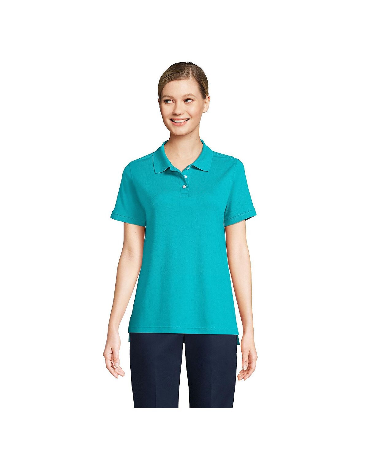 Школьная форма, женская рубашка поло с короткими рукавами и интерлоком Lands' End
Школьная форма, женская рубашка поло с короткими рукавами и интерлоком Lands' End