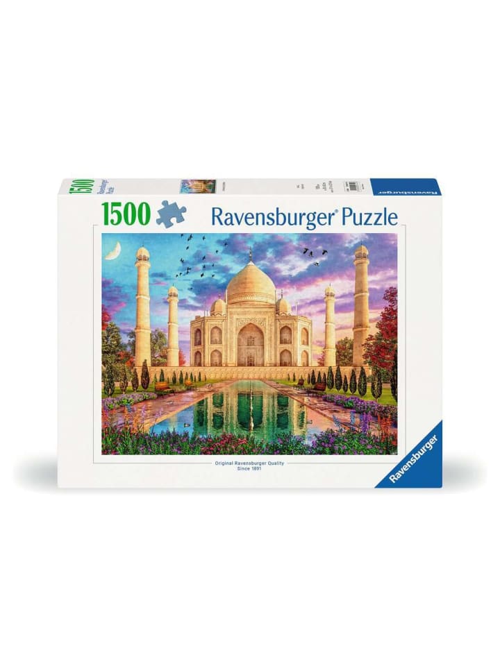 Пазл Ravensburger, 1500 деталей, «Очаровательный Тадж-Махал» в цвете
Пазл Ravensburger, 1500 деталей, «Очаровательный Тадж-Махал» в цвете