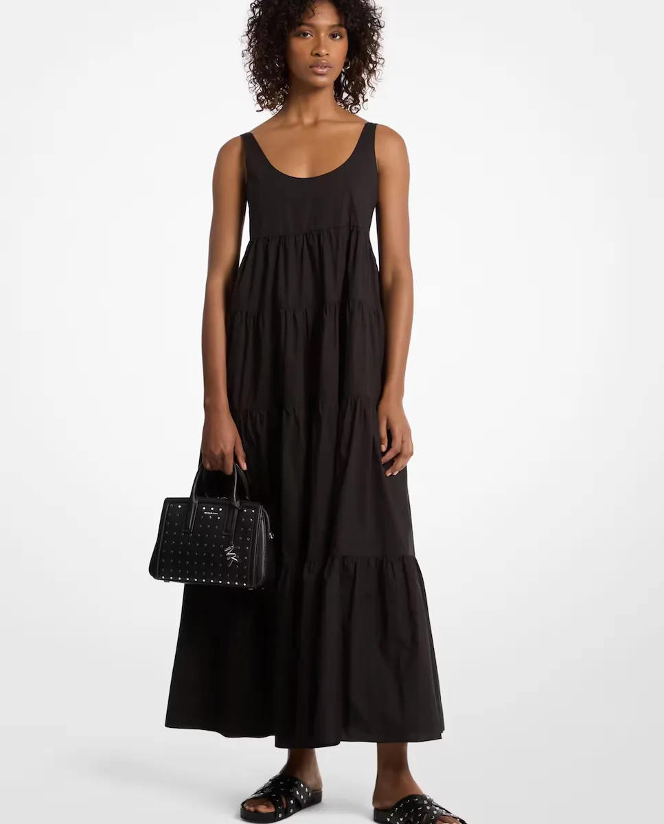 Длинное платье расклешенного силуэта из хлопка Michael Michael Kors, черный
Длинное платье расклешенного силуэта из хлопка Michael Michael Kors, черный