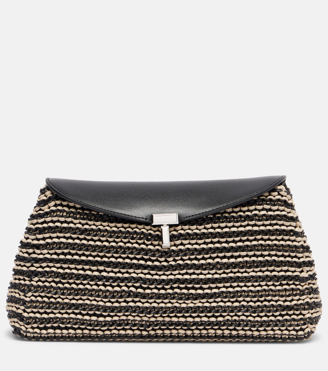 Маленький кожаный клатч T-Lock Toteme, Black/Sand
Маленький кожаный клатч T-Lock Toteme, Black/Sand