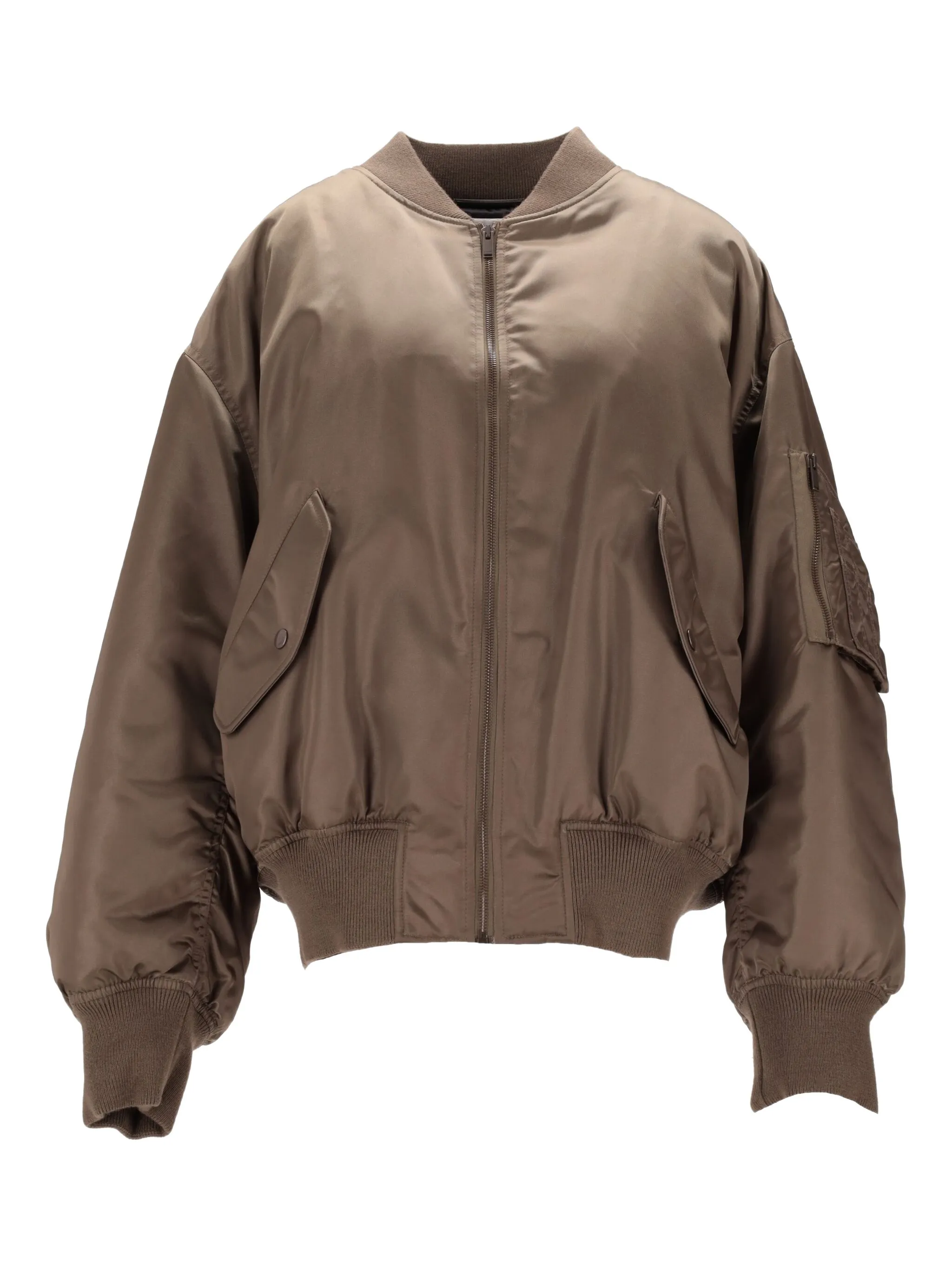 Бомбер со сборками Saint Laurent, коричневый
Бомбер со сборками Saint Laurent, коричневый