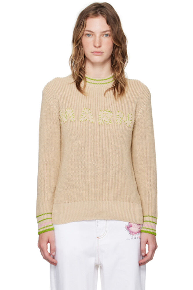 Бежевый свитер с нашивками «Marni»
Бежевый свитер с нашивками «Marni»