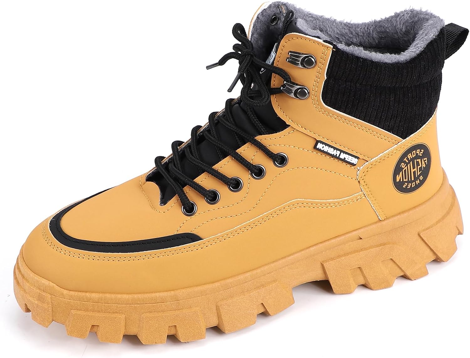 Зимние ботинки KIUGCO для мужчин, теплые ботинки, высокие термоботинки для снега с меховой подкладкой и толстой подошвой для активного отдыха и походов, желтый
Зимние ботинки KIUGCO для мужчин, теплые ботинки, высокие термоботинки для снега с меховой подкладкой и толстой подошвой для активного отдыха и походов, желтый