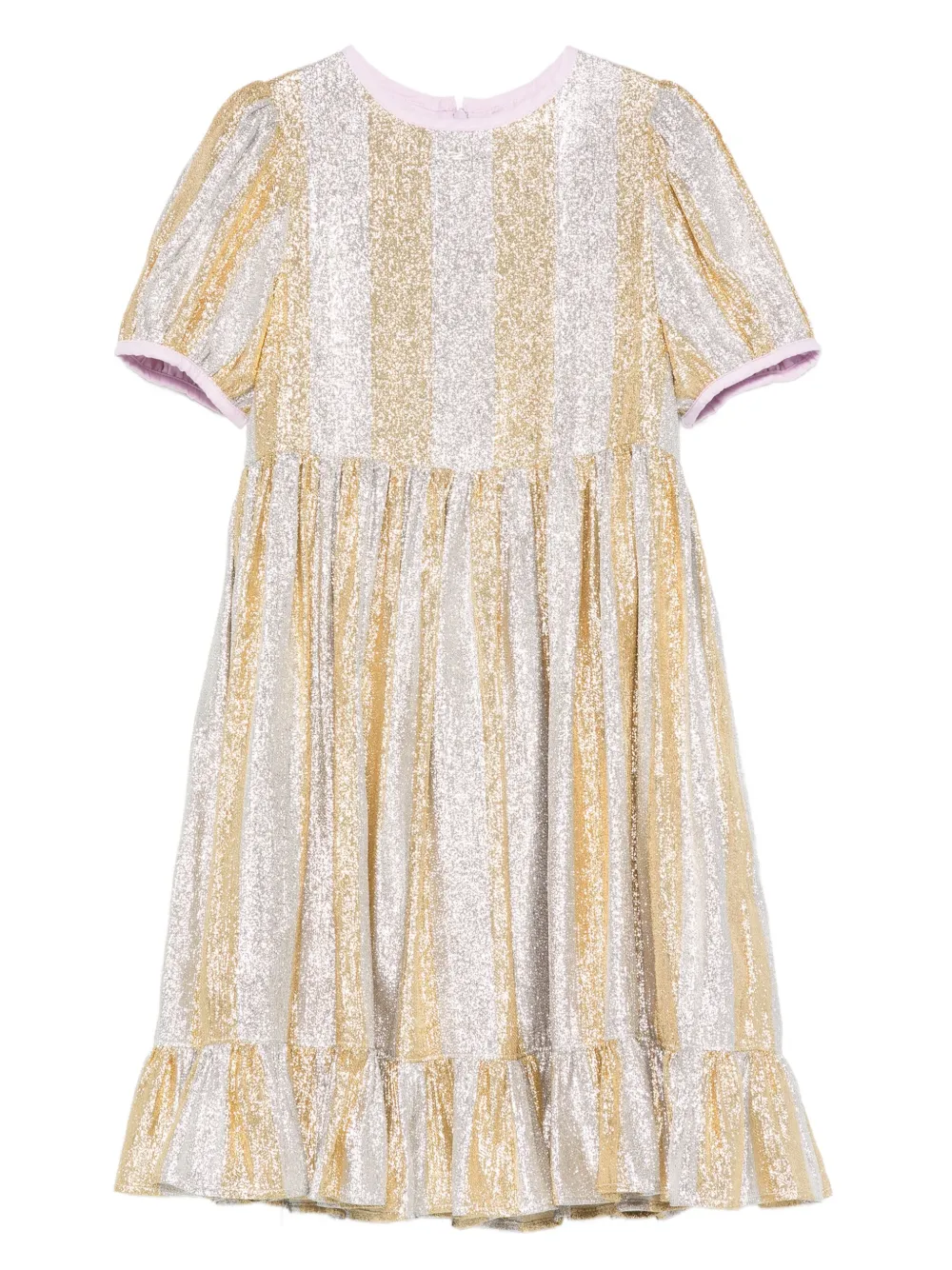 Полосатое платье с оборками Stella Mccartney Kids, серебристый
Полосатое платье с оборками Stella Mccartney Kids, серебристый