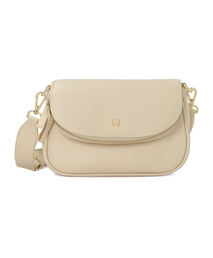 Сумочка кремового цвета с карманом на клапане. Kazar, бежевый
Сумочка кремового цвета с карманом на клапане. Kazar, бежевый