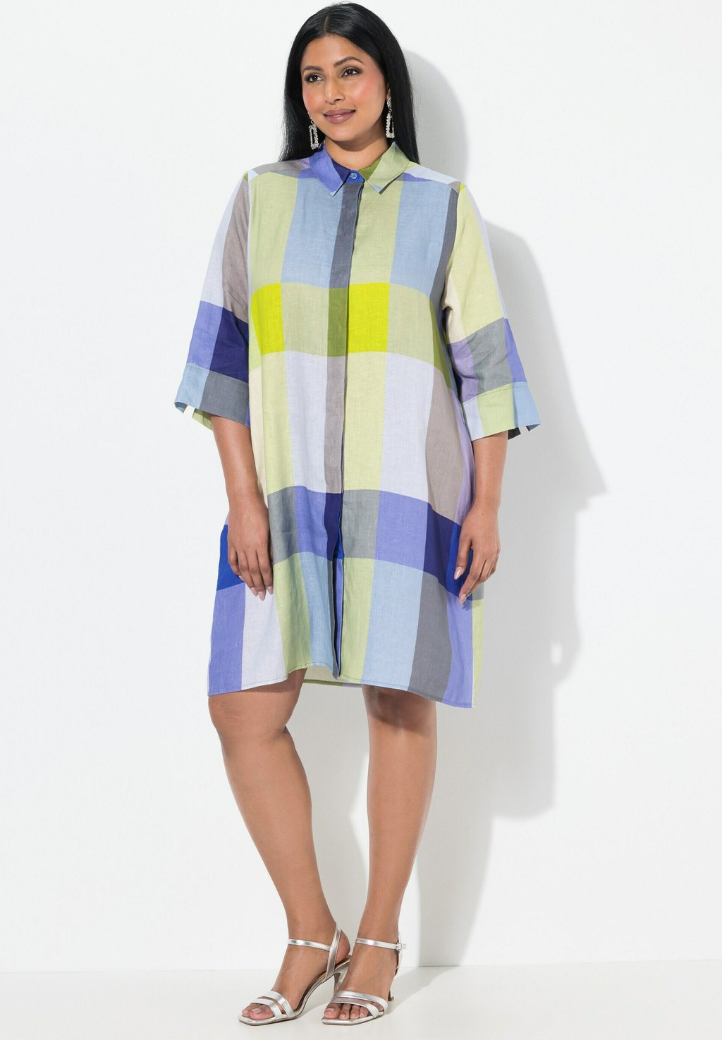 Платье-рубашка MADRAS CHECK 3/4 SLEEVE Ulla Popken, синий
Платье-рубашка MADRAS CHECK 3/4 SLEEVE Ulla Popken, синий