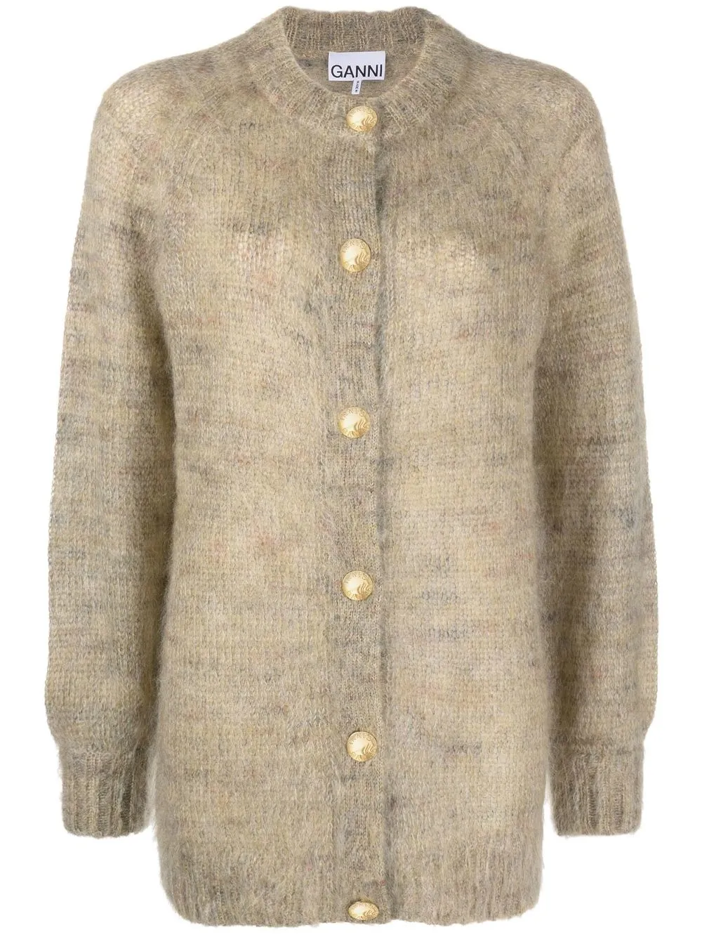 Фактурный кардиган с круглым вырезом GANNI, желтый
Фактурный кардиган с круглым вырезом GANNI, желтый