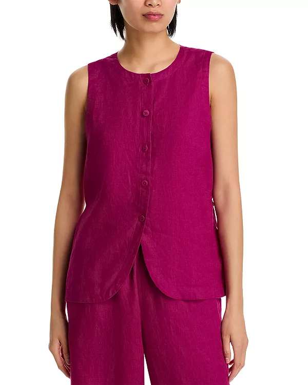 Льняной длинный жилет с круглым вырезом Eileen Fisher, красный
Льняной длинный жилет с круглым вырезом Eileen Fisher, красный