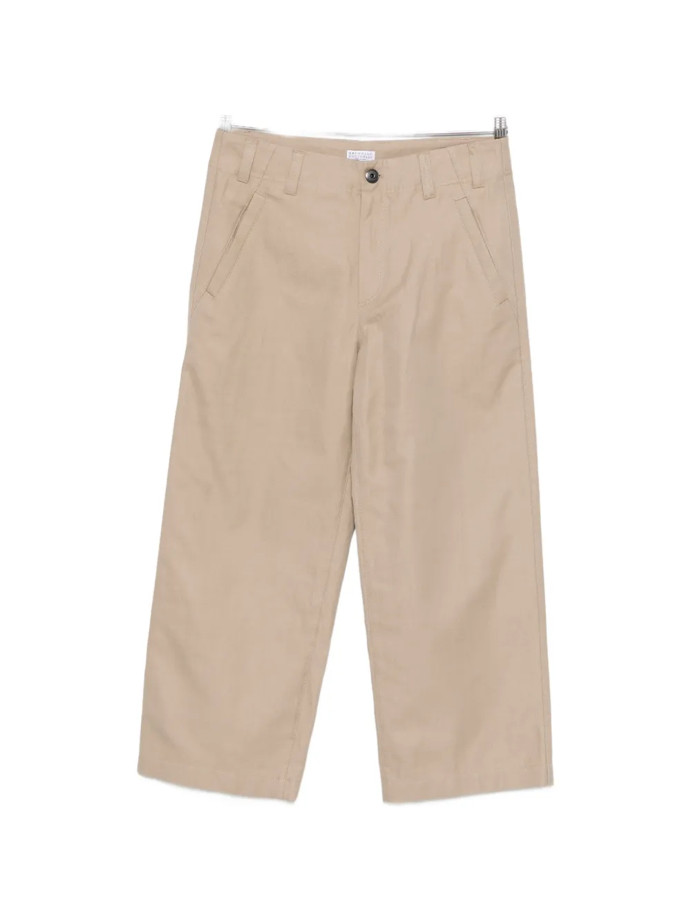 Брюки прямого кроя из хлопка Brunello Cucinelli, бежевый
Брюки прямого кроя из хлопка Brunello Cucinelli, бежевый