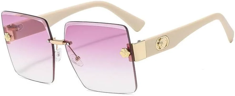 Солнцезащитные очки без оправы 2027 года, большие, стильные, с градиентным переходом цвета, многоцветные, модные, для женщин, винтажные MTZJH, Beige-g Purple
Солнцезащитные очки без оправы 2027 года, большие, стильные, с градиентным переходом цвета, многоцветные, модные, для женщин, винтажные MTZJH, Beige-g Purple