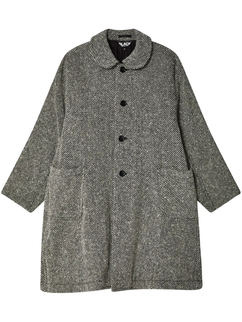 Однобортное пальто с узором в елочку Black Comme Des Garçons, черный
Однобортное пальто с узором в елочку Black Comme Des Garçons, черный