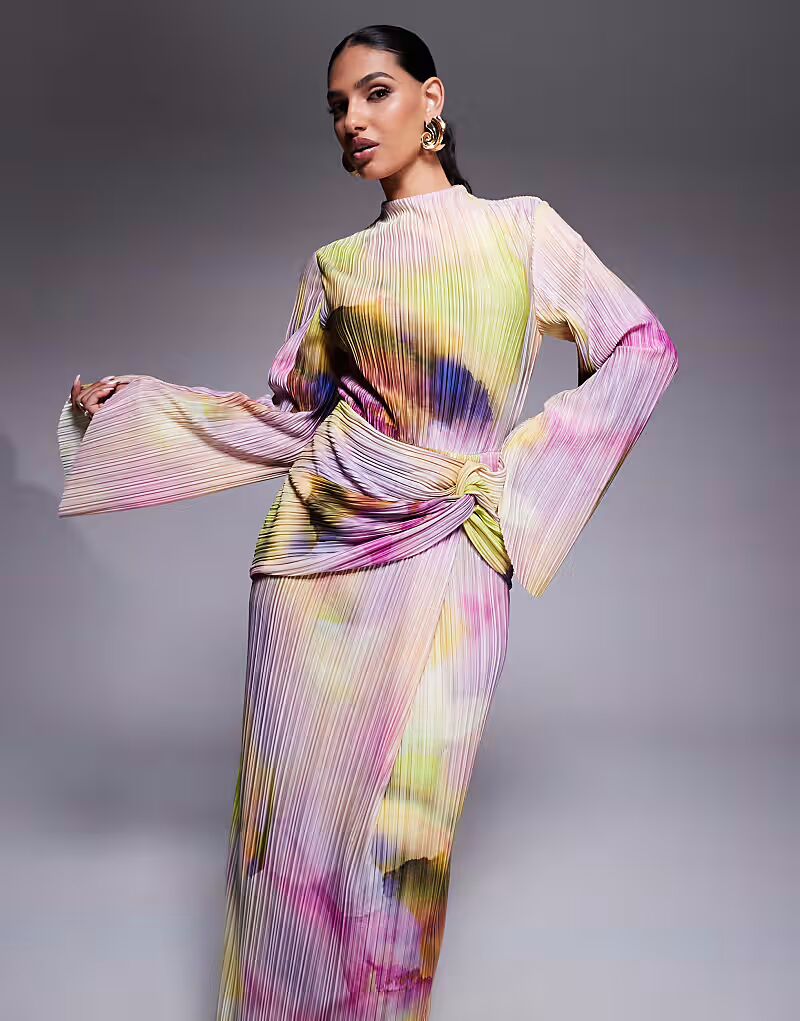 Длинное платье-макси с драпировкой и плиссировкой ASOS DESIGN с размытым пастельным принтом
Длинное платье-макси с драпировкой и плиссировкой ASOS DESIGN с размытым пастельным принтом