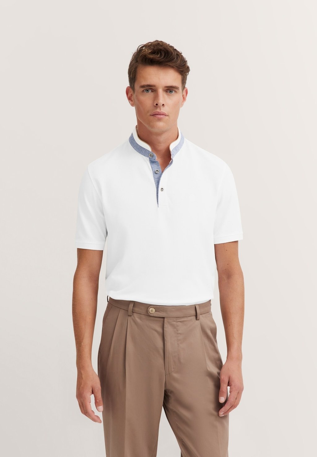 Рубашка поло STAND-UP COLLAR bugatti, белый 
Рубашка поло STAND-UP COLLAR bugatti, белый