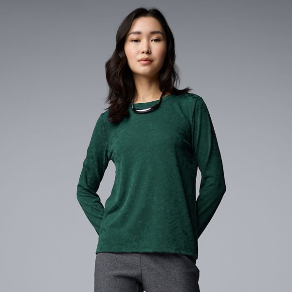 Женская фактурная футболка с длинным рукавом Simply Vera Vera Wang, цвет woodland green
Женская фактурная футболка с длинным рукавом Simply Vera Vera Wang, цвет woodland green