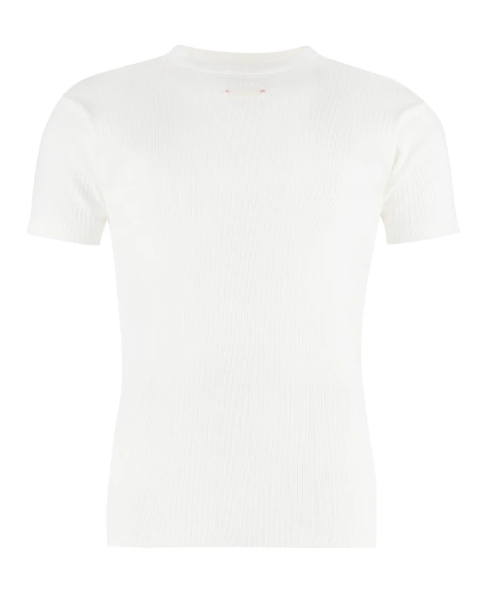 Трикотажная футболка из ребристого хлопка Maison Margiela, белый
Трикотажная футболка из ребристого хлопка Maison Margiela, белый