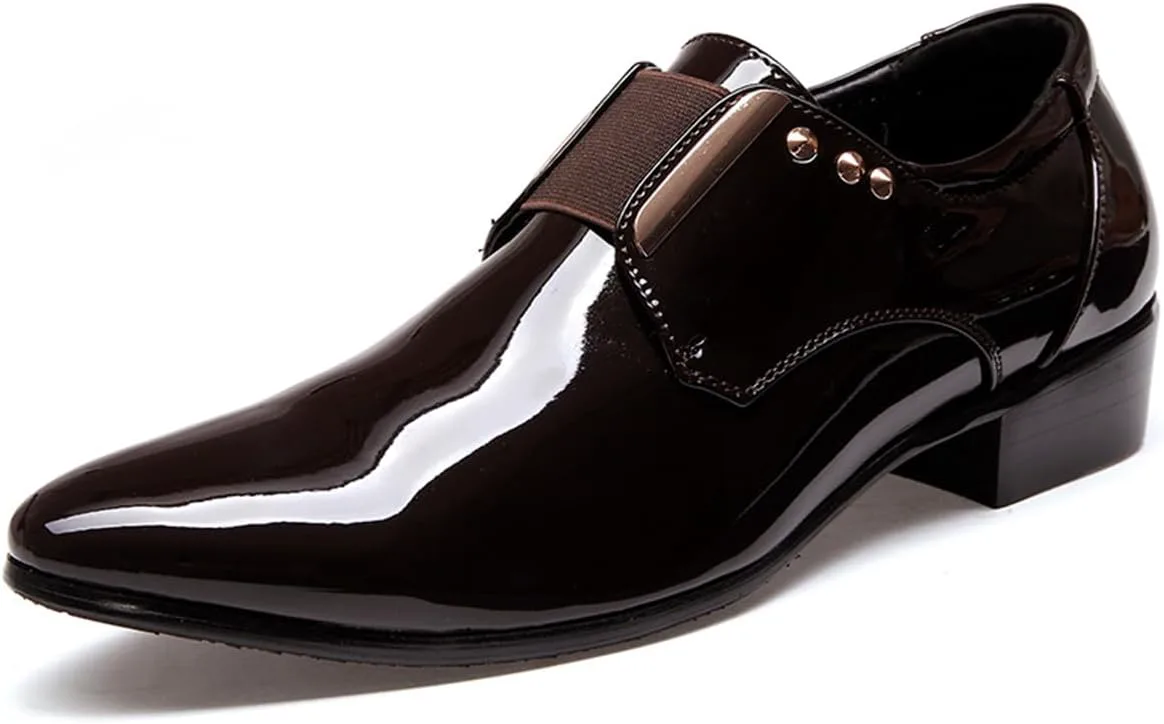 Черные классические туфли с острым носком для мужчин, оксфорды из лакированной кожи с эластичной ремешковой застежкой, элегантные лоферы современного делового и повседневного стиля, формальные свадебные туфли KSEDT, коричневый
Черные классические туфли с острым носком для мужчин, оксфорды из лакированной кожи с эластичной ремешковой застежкой, элегантные лоферы современного делового и повседневного стиля, формальные свадебные туфли KSEDT, коричневый