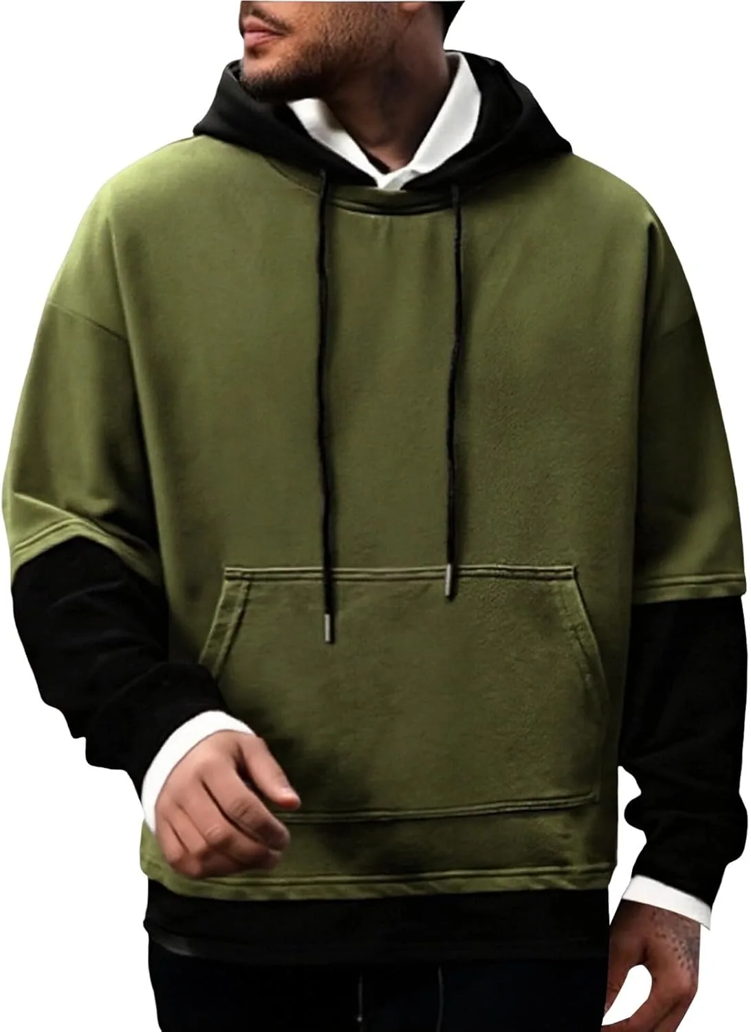 Толстовка с капюшоном и контрастными вставками, Casual, с карманом, Plus Size
Толстовка с капюшоном и контрастными вставками, Casual, с карманом, Plus Size