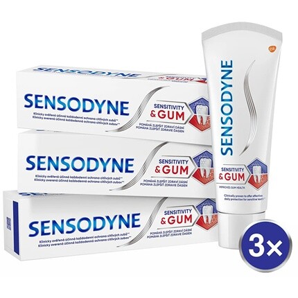 Зубная паста Sensitivity & Gum Trio 3 x 75 мл Sensodyne
Зубная паста Sensitivity & Gum Trio 3 x 75 мл Sensodyne