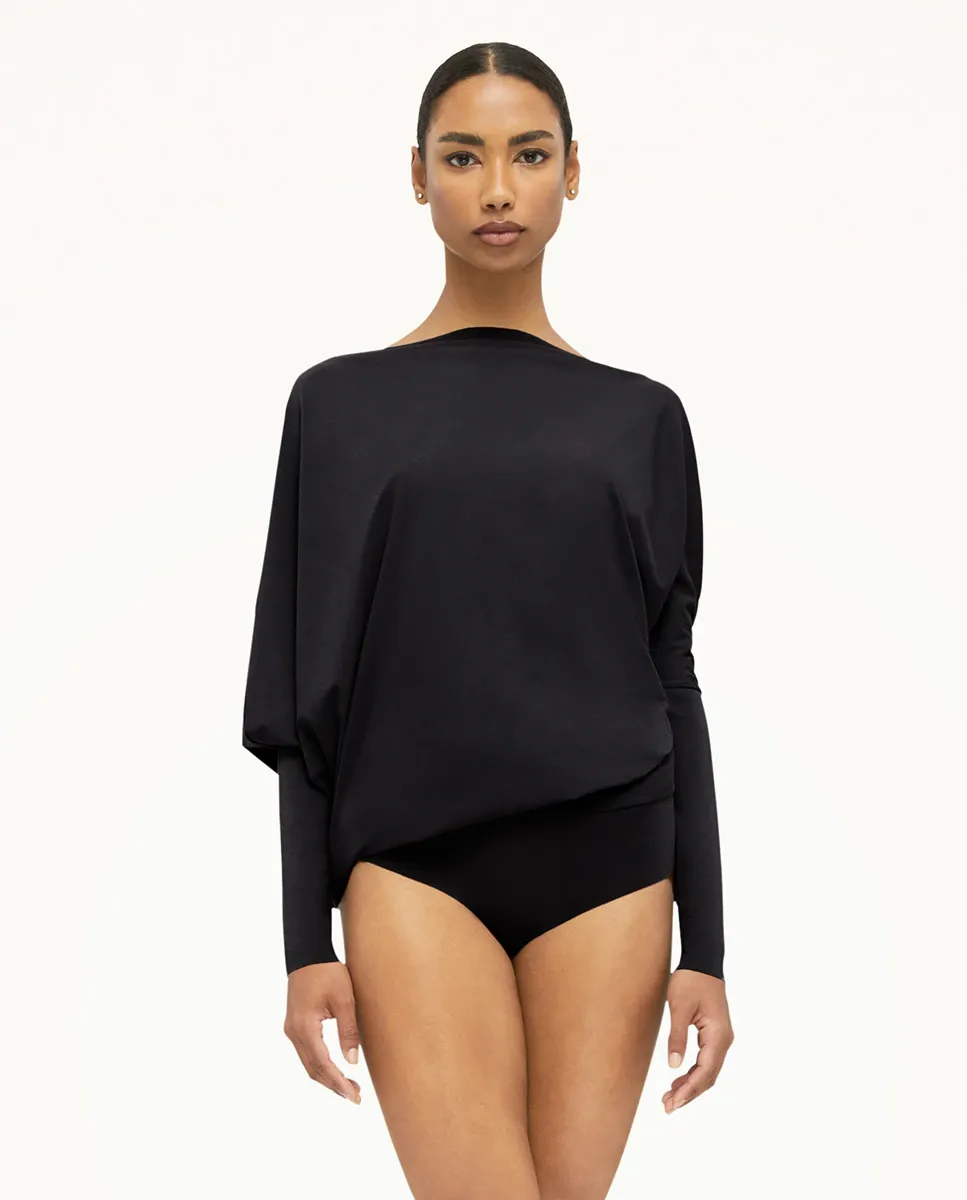 Боди с прямым вырезом и подогнутыми рукавами Wolford, черный
Боди с прямым вырезом и подогнутыми рукавами Wolford, черный