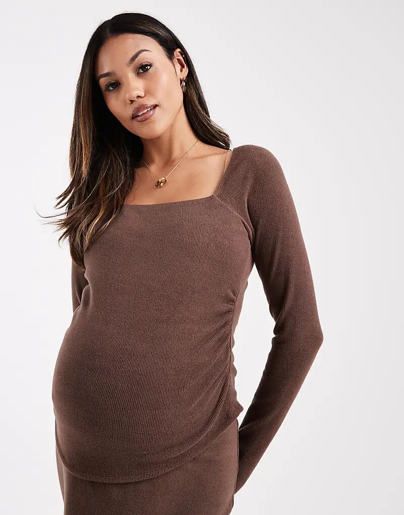 Топ для беременных ASOS DESIGN, ребристая отделка, квадратный вырез, длинные рукава, шоколадного цвета
Топ для беременных ASOS DESIGN, ребристая отделка, квадратный вырез, длинные рукава, шоколадного цвета