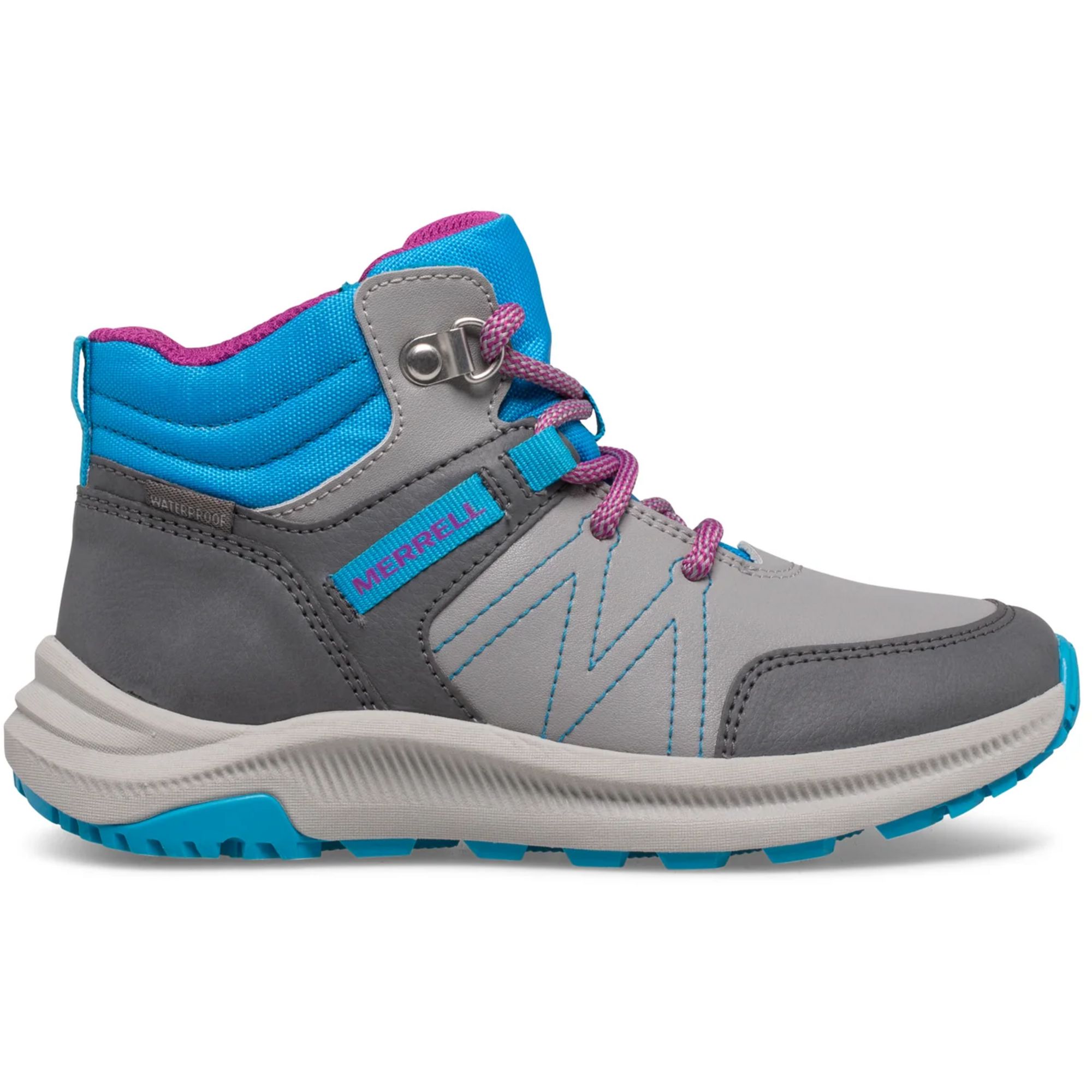 Водонепроницаемые походные ботинки Greylock для девочек Merrell, Grey/Turquoise
Водонепроницаемые походные ботинки Greylock для девочек Merrell, Grey/Turquoise