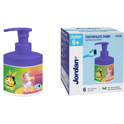 Зубная паста Junior с дозатором, виноград 1450ppm 150 мл Jordan
Зубная паста Junior с дозатором, виноград 1450ppm 150 мл Jordan