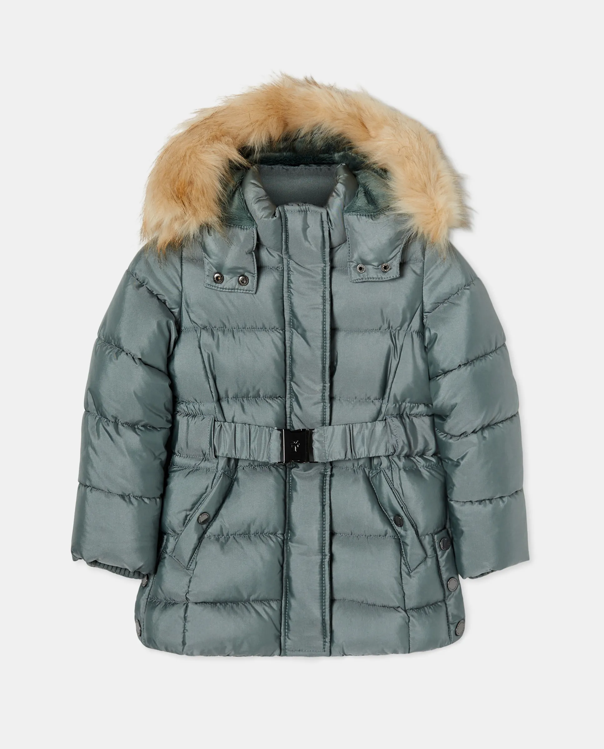 Пуховик с отстегивающимся капюшоном и поясом для мальчика Coconut El Corte Inglés, зеленый 
Пуховик с отстегивающимся капюшоном и поясом для мальчика Coconut El Corte Inglés, зеленый