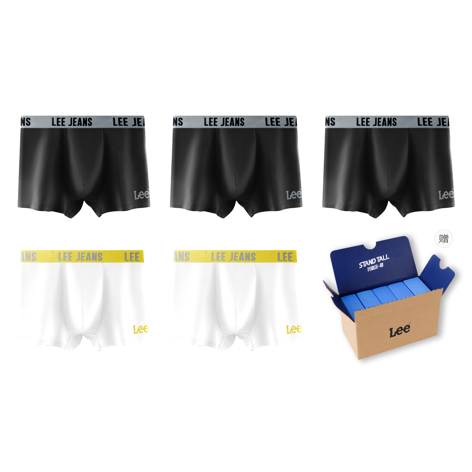 Lee Подарочный набор мужского белья 5 пар
Lee Подарочный набор мужского белья 5 пар