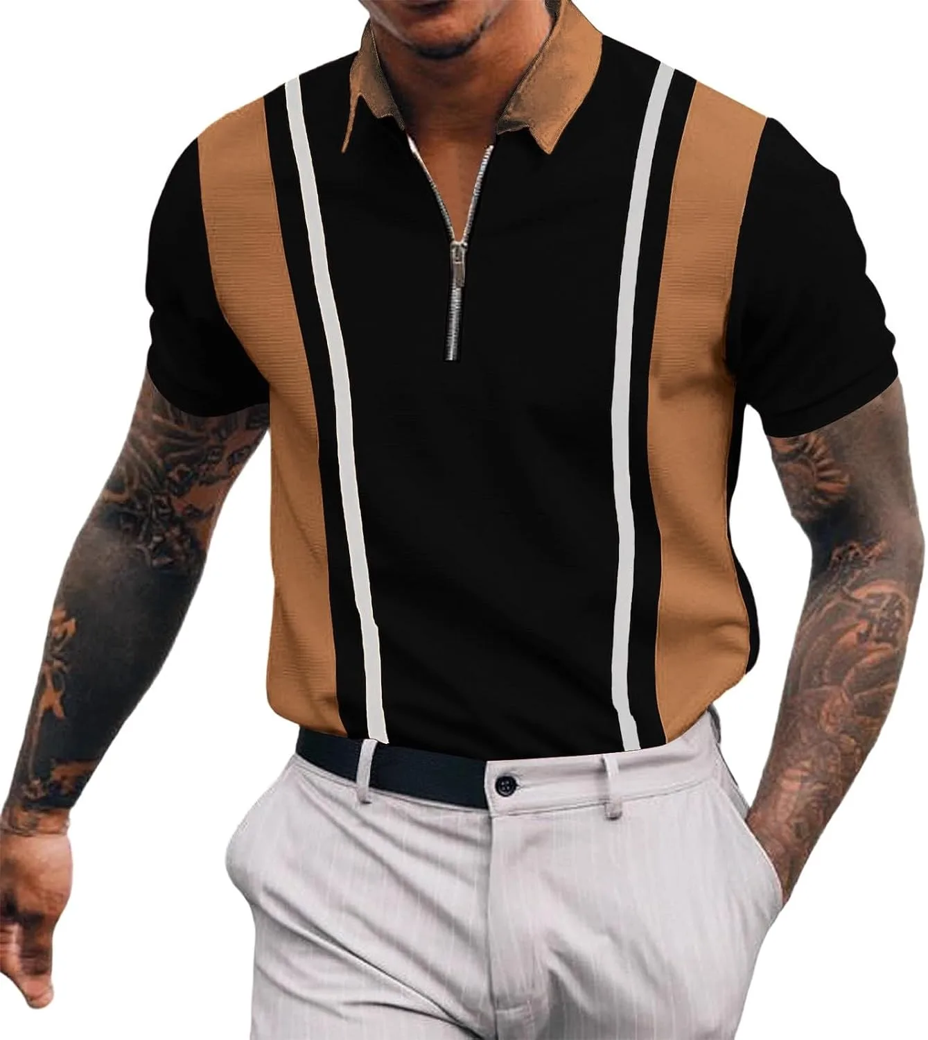 Golf стильная футболка для мужчин Classic Quarter Zip с коротким рукавом
Golf стильная футболка для мужчин Classic Quarter Zip с коротким рукавом