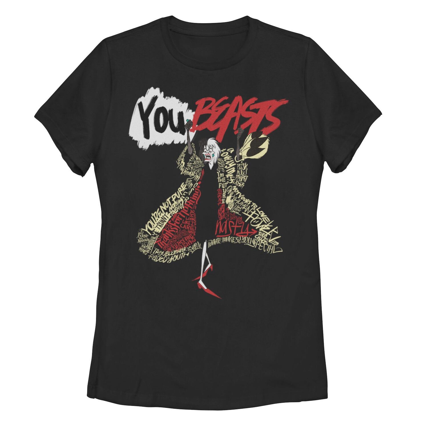 Детская футболка Disney Villains Cruella De Vil с рисунком You Beasts Licensed Character
Детская футболка Disney Villains Cruella De Vil с рисунком You Beasts Licensed Character