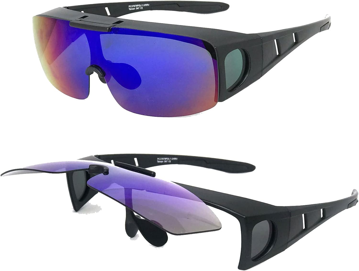 Очки VeryHobby с откидными линзами, надеваемые поверх солнцезащитных очков, поляризованные линзы, боковая защита для очков с диоптриями Generic, Shiny Black Temples / Blue Green Mirror Lens
Очки VeryHobby с откидными линзами, надеваемые поверх солнцезащитных очков, поляризованные линзы, боковая защита для очков с диоптриями Generic, Shiny Black Temples / Blue Green Mirror Lens