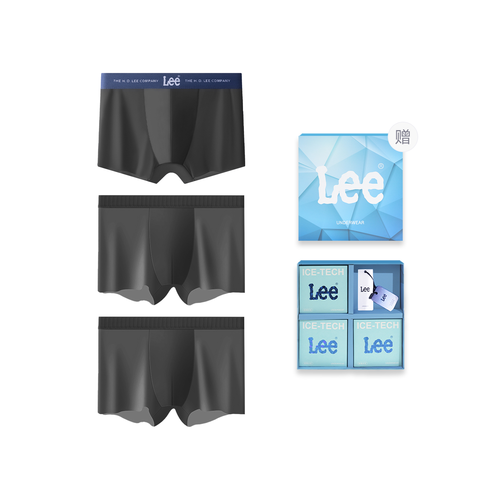 Lee Подарочный набор мужского белья SS23 Ice Series, 3 штуки
Lee Подарочный набор мужского белья SS23 Ice Series, 3 штуки