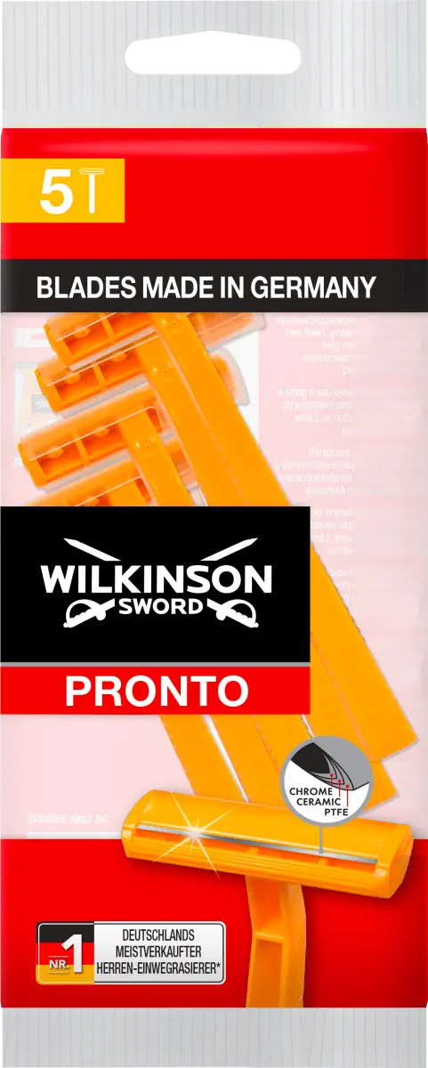 Бритвы одноразовые Pronto 5 шт. WILKINSON SWORD
Бритвы одноразовые Pronto 5 шт. WILKINSON SWORD