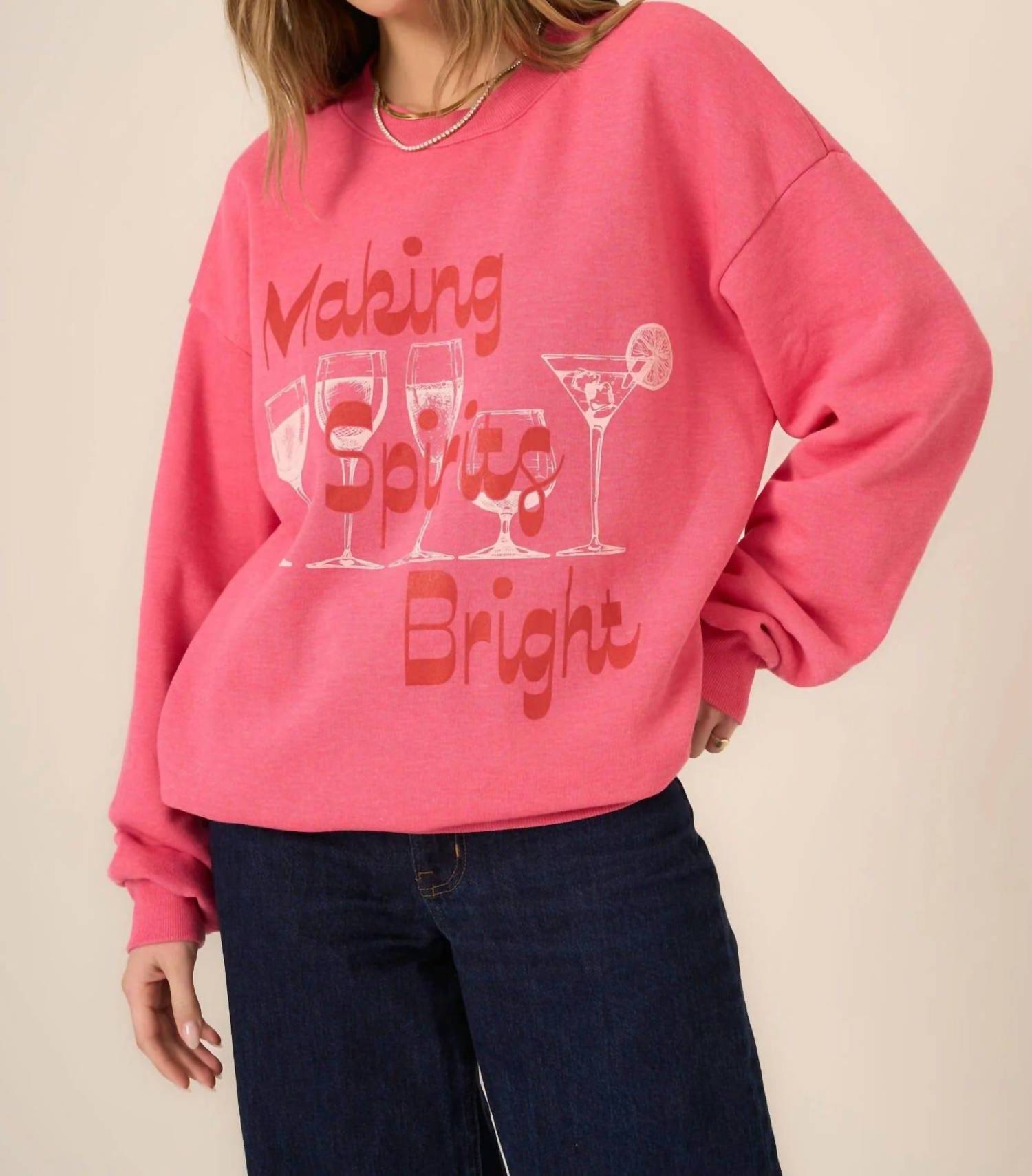 Свитшот Making Spirits Bright с круглым вырезом в розовом цвете PROJECT SOCIAL T
Свитшот Making Spirits Bright с круглым вырезом в розовом цвете PROJECT SOCIAL T