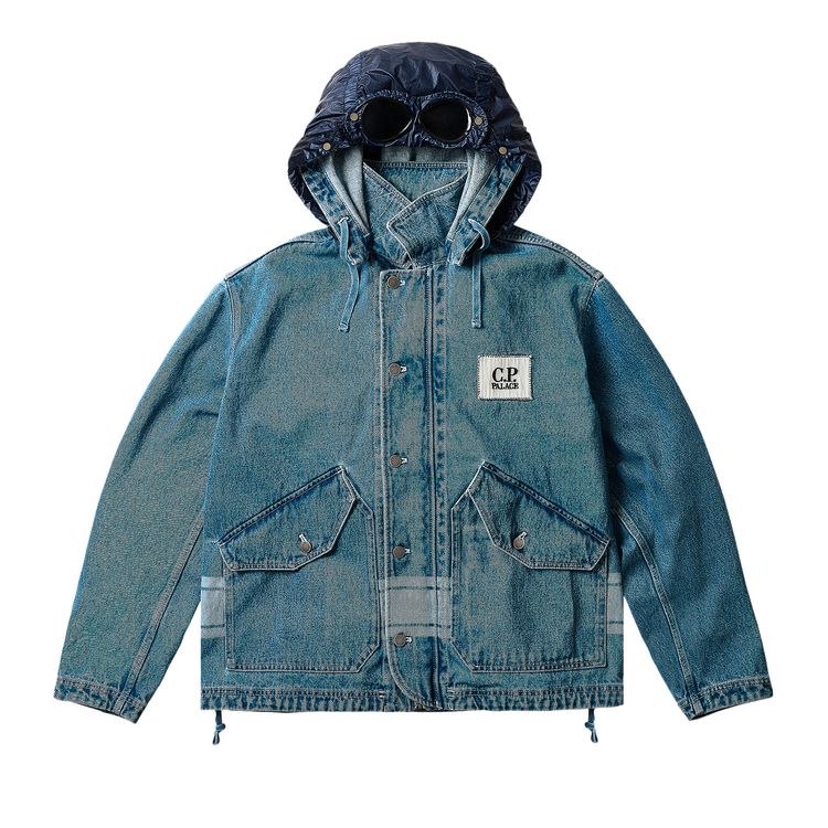 Куртка Palace x C.P. Company Denim 14 3/4oz Goggle Jacket 'Denim', синий 
Куртка Palace x C.P. Company Denim 14 3/4oz Goggle Jacket 'Denim', синий