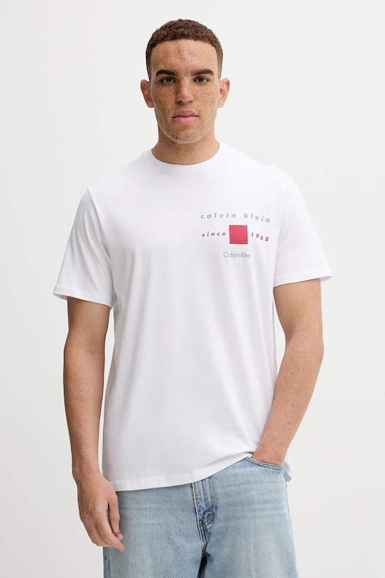 Хлопковая футболка Calvin Klein, белый
Хлопковая футболка Calvin Klein, белый