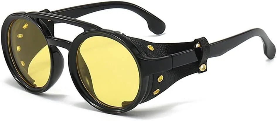 Мужские солнцезащитные очки для женщин, роскошные круглые очки в стиле стимпанк с кожаной отделкой, винтажные, с защитой от УФ-излучения UV400 LJTJTAV, Yellow
Мужские солнцезащитные очки для женщин, роскошные круглые очки в стиле стимпанк с кожаной отделкой, винтажные, с защитой от УФ-излучения UV400 LJTJTAV, Yellow