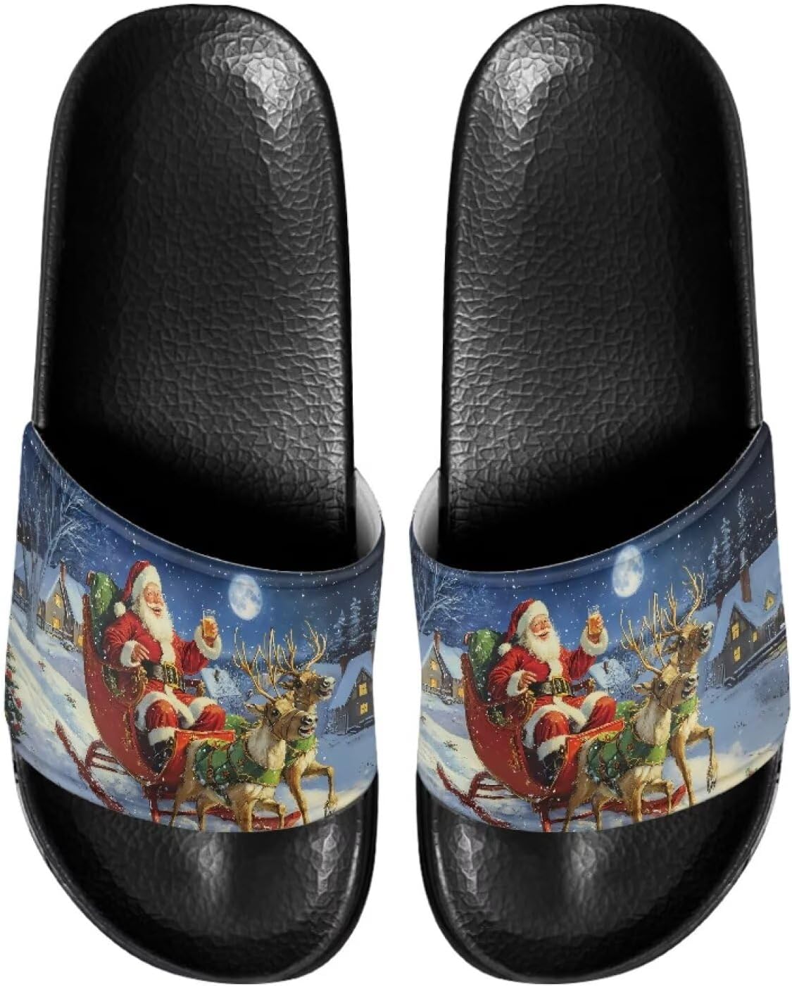 Милые шлепанцы для женщин, удобные, быстро сохнущие, на плоской подошве, для пляжа и душа Judentidos, Christmas Santa's Sleigh
Милые шлепанцы для женщин, удобные, быстро сохнущие, на плоской подошве, для пляжа и душа Judentidos, Christmas Santa's Sleigh