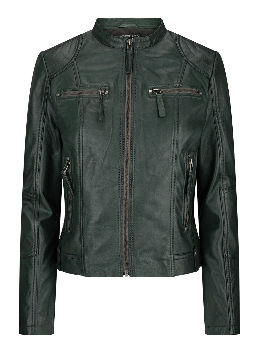 Куртка в байкерском стиле из натуральной кожи Slim Fit с мягкой молнией TruClothing, оливково-зеленый
Куртка в байкерском стиле из натуральной кожи Slim Fit с мягкой молнией TruClothing, оливково-зеленый