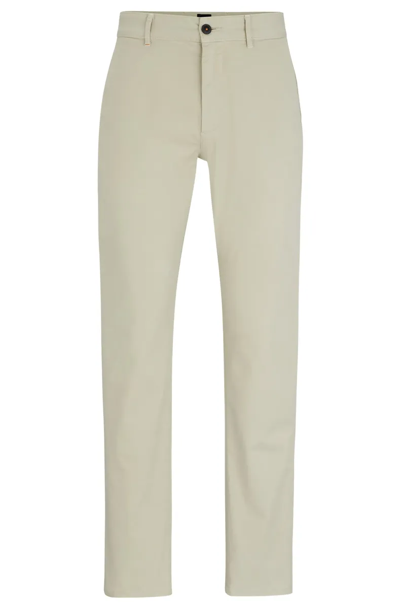 Брюки-чиносы BOSS ORANGE "Chino_slim", с задними карманами, бежевый 
Брюки-чиносы BOSS ORANGE "Chino_slim", с задними карманами, бежевый