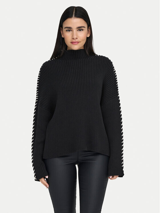 Свитер свободного кроя с высоким воротником Only, черный
Свитер свободного кроя с высоким воротником Only, черный