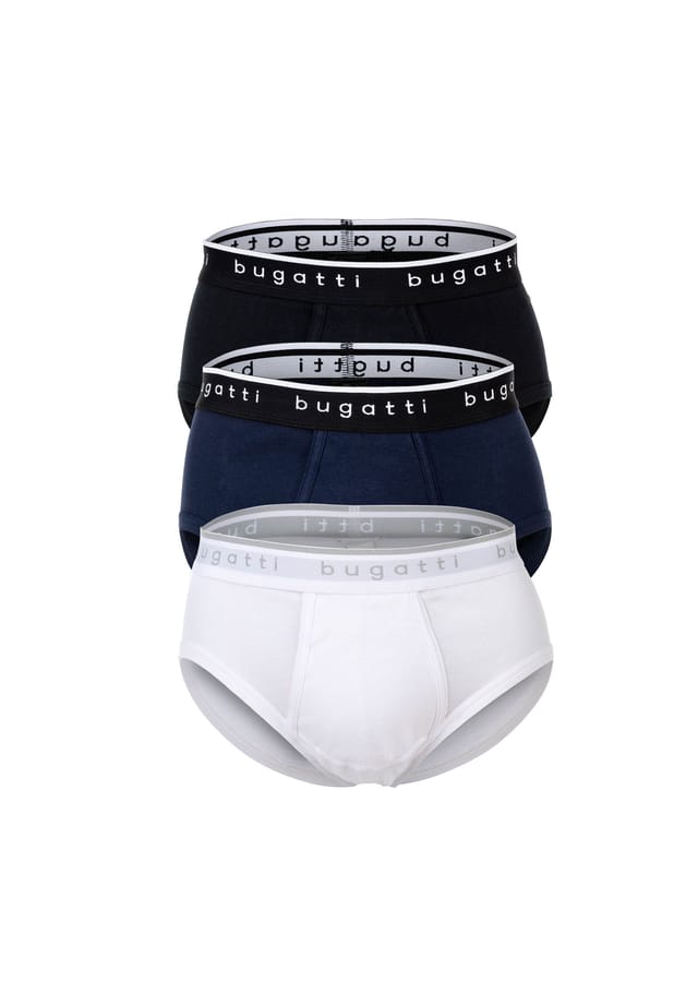 Трусы 3 шт. в упаковке - хлопок с тонким рубчиком однотонные Bugatti, мультиколор
Трусы 3 шт. в упаковке - хлопок с тонким рубчиком однотонные Bugatti, мультиколор