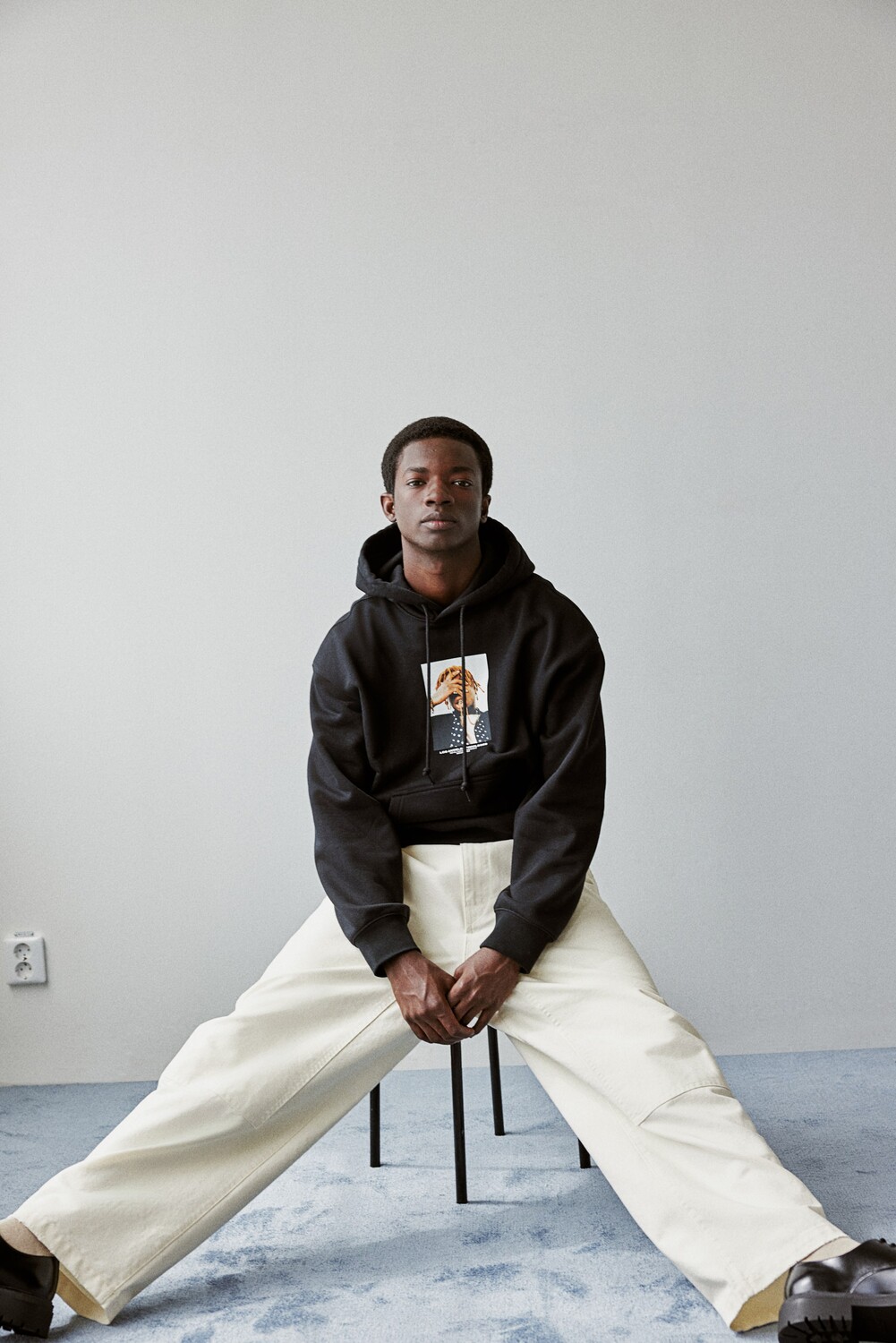 Брюки Carpenter мешковатого кроя. H&M, белый
Брюки Carpenter мешковатого кроя. H&M, белый