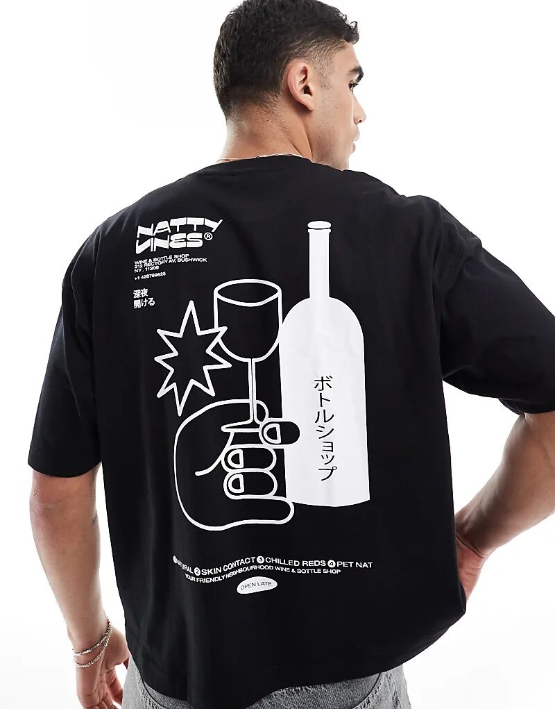 Футболка свободного кроя ASOS DESIGN с принтом напитков черного цвета
Футболка свободного кроя ASOS DESIGN с принтом напитков черного цвета