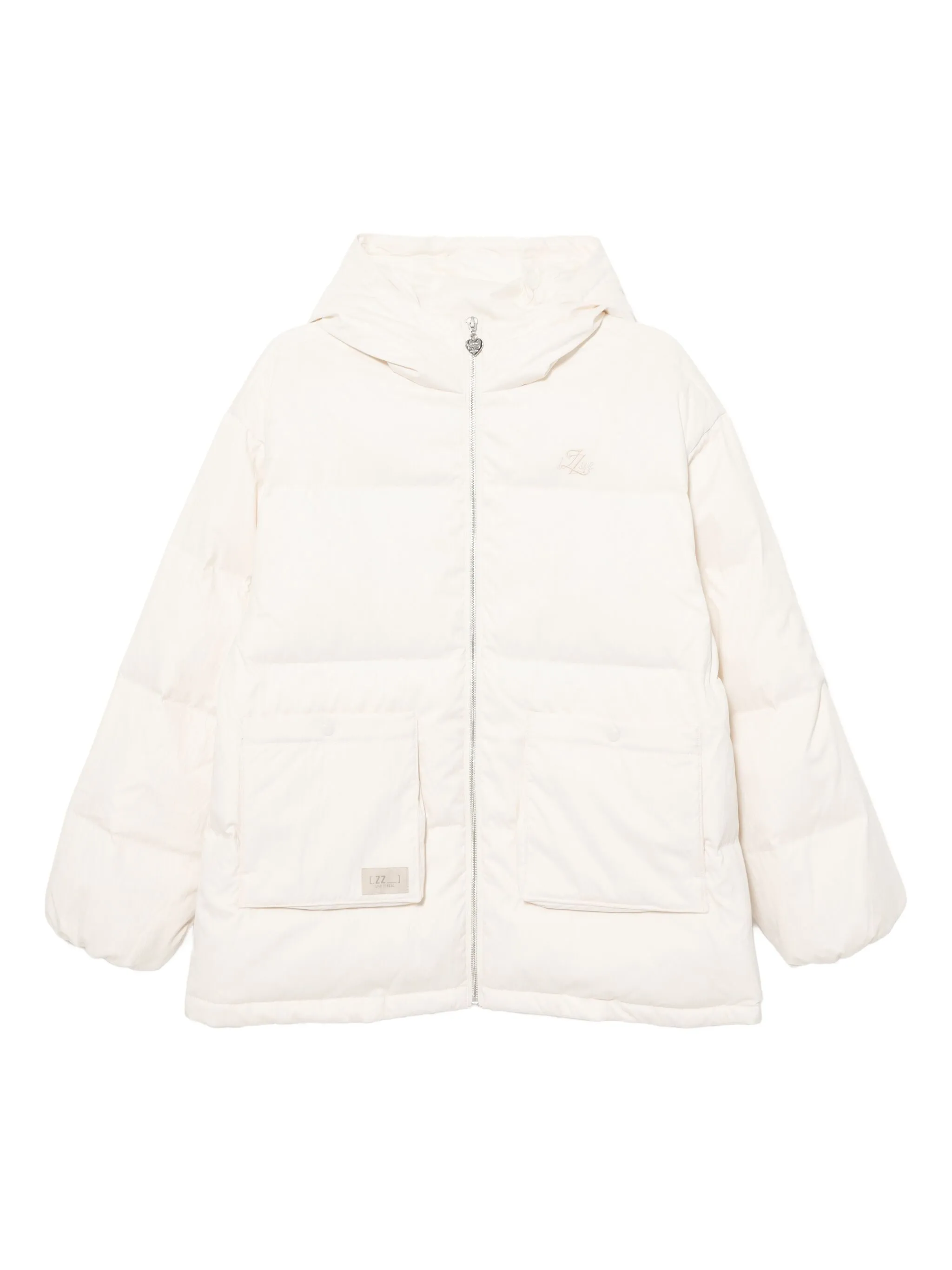 Пуховик с вышитым логотипом Izzue, нейтральный
Пуховик с вышитым логотипом Izzue, нейтральный