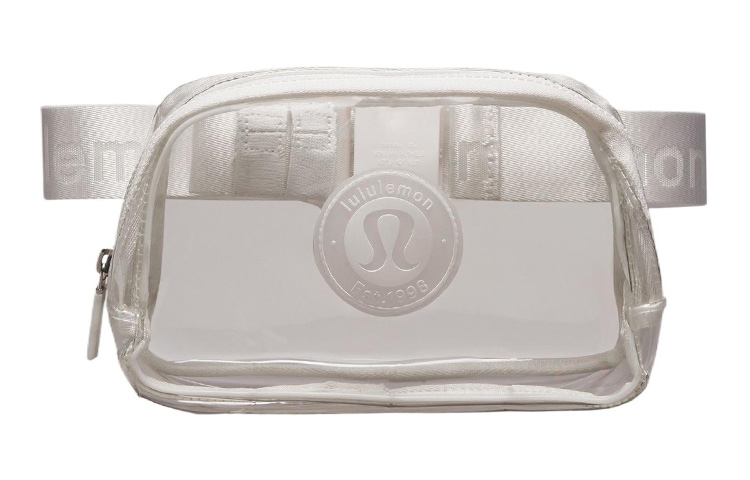 Lululemon Водонепроницаемая тканевая наплечная поясная сумка через плечо женская белая, White